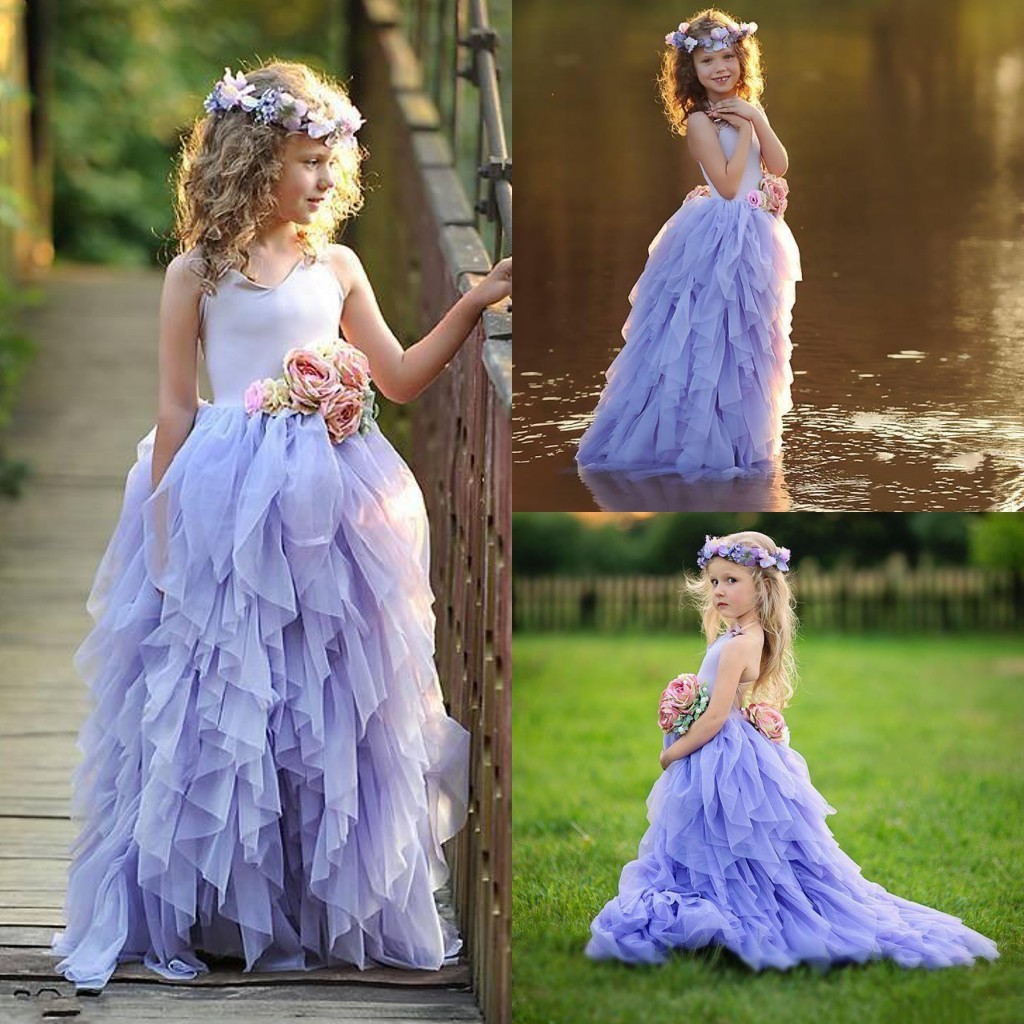 Purple Flower Girl Dresses for Weddings